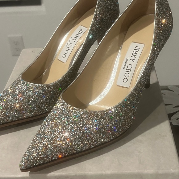 Jimmy Choo Shoes - Jimmy Choo Sparkling Silver Heels
